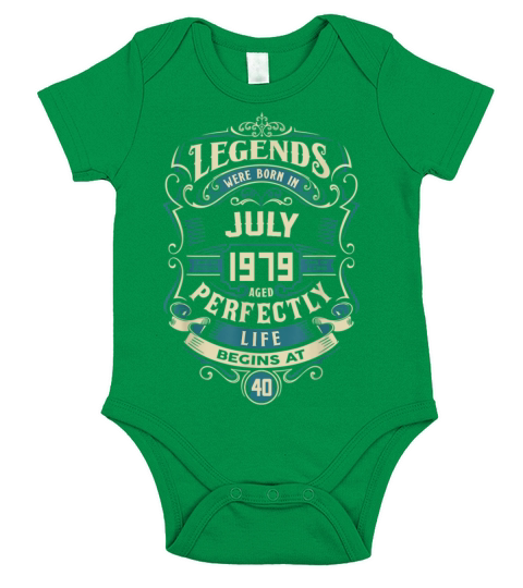 Retro Vintage July 1979 birthday Short Sleeve Baby One-Piece