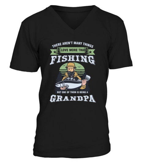 Fishing Fisherman Fishes Fish Gift I Love More Men's V-Neck T-shirt