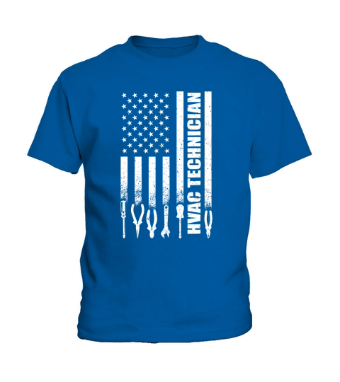 HVAC Technician American Flag Kids T-Shirt