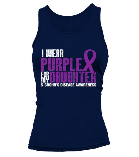 I Wear Purple For My Daughter And Crohns Disease Tank top Woman