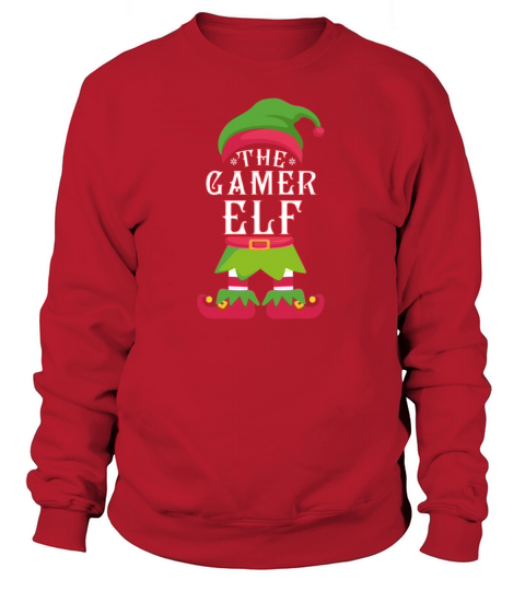 Gamer Elf Christmas Tshirt Video Games Lover Tee Women's Sweatshirt