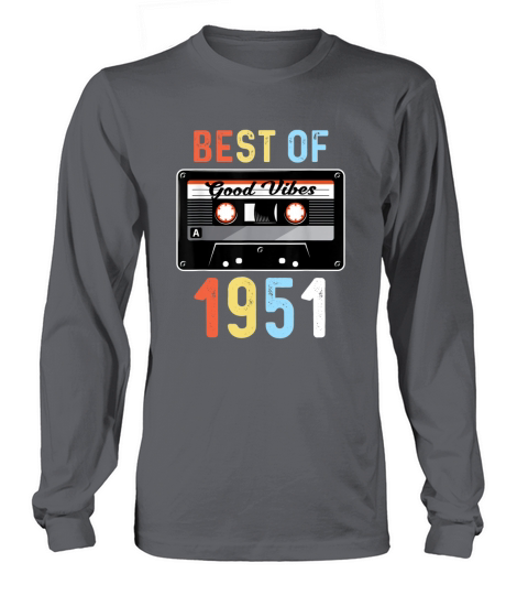Best Of 1951 Retro Vintage Cassette Tape Long sleeved Unisex