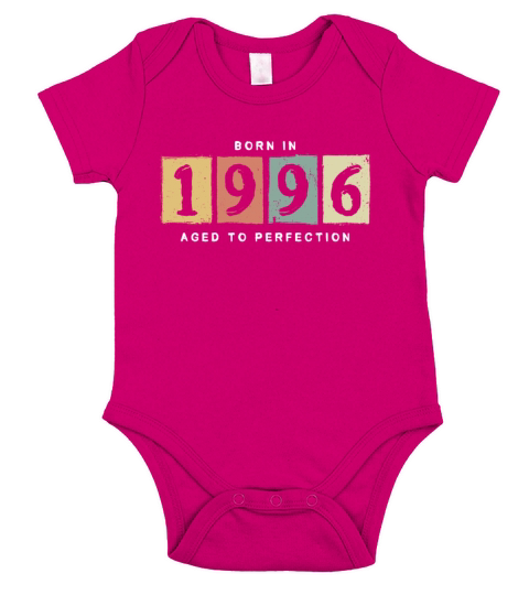 1996 Birthday vintage Gift Idea Short Sleeve Baby One-Piece
