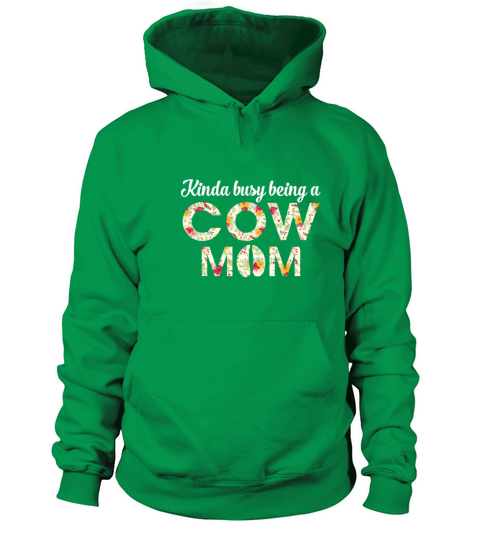 Kinda busy being a cow mom cute cattle t-shirt Women's Hoodie