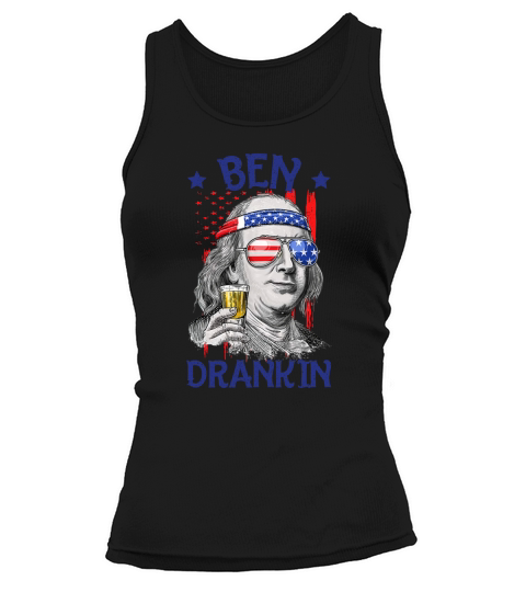 Ben Drankin USA Flag 4th of July Tank top Woman