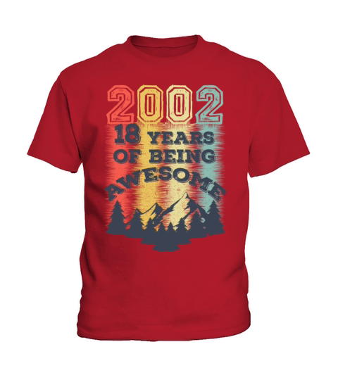 18 Year Old Gifts Vintage 2002 Kids T-Shirt