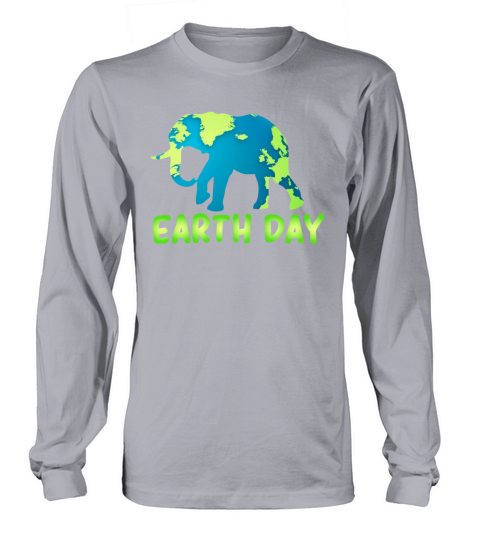 earth day 2019 kids with Elephant Men's Long Sleeve