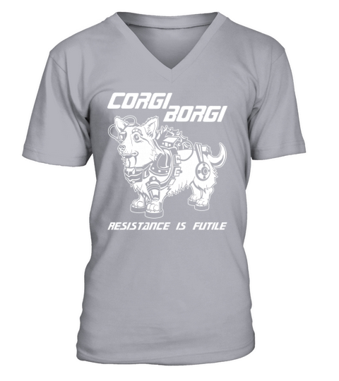 Corgi Borgi Dog Hoodie V-Neck T-shirt
