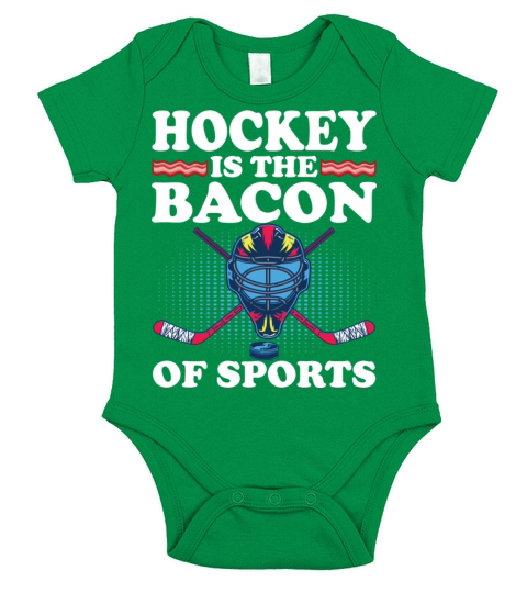 Hockey Is The Bacon Of Sports Funny Hockey Lovers Short Sleeve Baby One-Piece