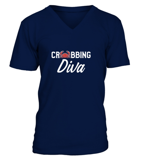 Crabbing Diva Crab Hunter Hunting Season design Men's V-Neck T-shirt