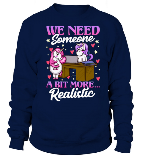 Unicorn Office Worker Job Interview Business Girl Men's Sweatshirt