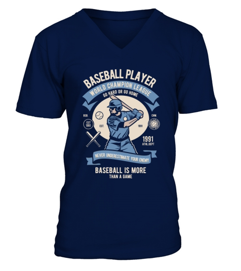 Baseball Player V-Neck T-shirt