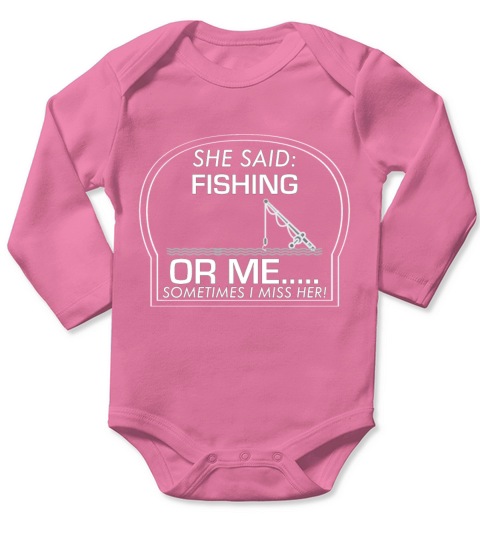 Fishing Fisherman Funny Gift Long Sleeve Baby One-Piece