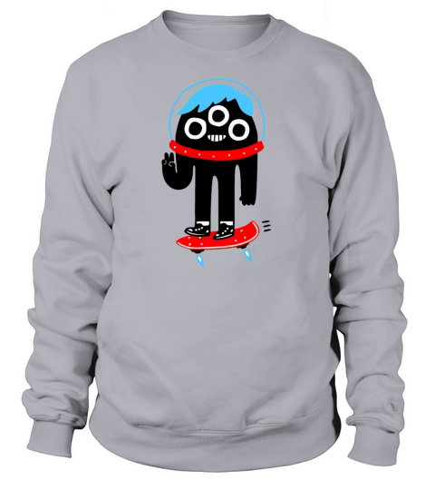 Best Nice Alien Skateboard Cartoon Women's Sweatshirt