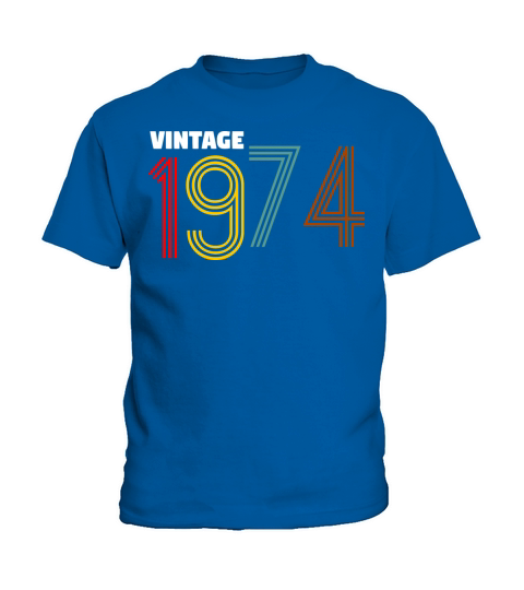 Vintage 1974 Birthday Gift Shirt For Women And Men Kids T-Shirt
