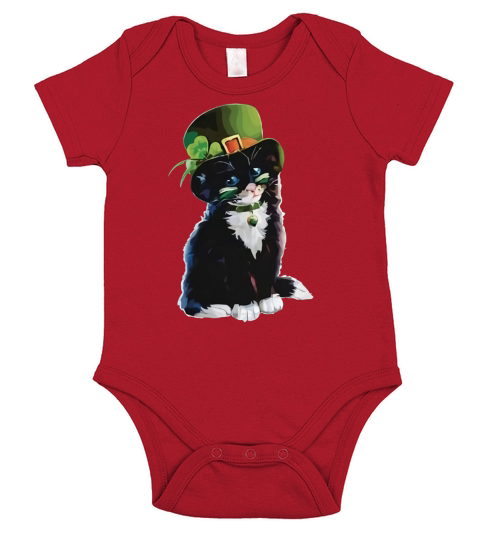 ST PATRICK CAT Short Sleeve Baby One-Piece