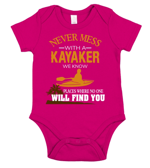 Funny Kayaking Gift Kayak Shirt Water Sport Paddle Short Sleeve Baby One-Piece