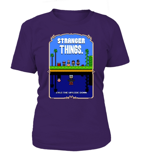 Stranger Things Mario Bros 2 Pixel Art Mashup T-Shirt T-Shirt Woman