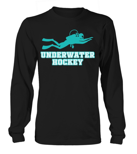 Underwater Hockey Athlete Funny Vintage Workout Sp Women's Long Sleeve