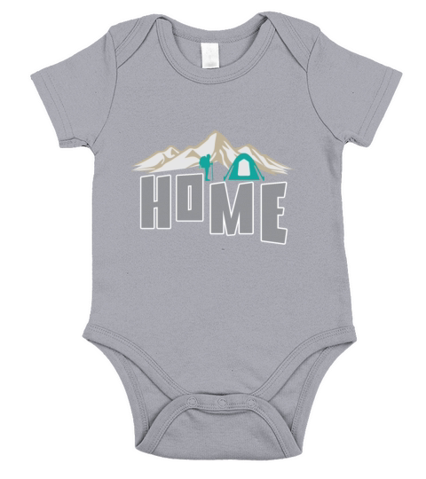 Home in the mountains camping tent mountain sports Short Sleeve Baby One-Piece