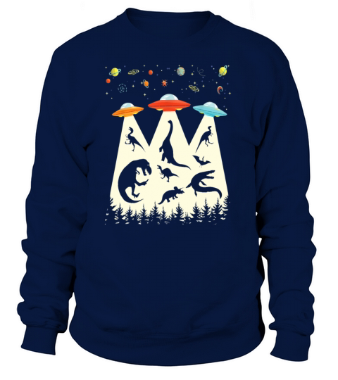 Dinosaur UFO Lover Retro Vintage Alien Abduction Women's Sweatshirt