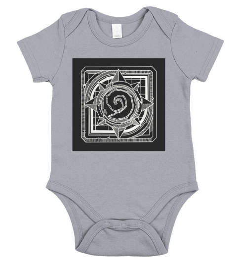 Hearthstone Logo White Lined Short Sleeve Baby One-Piece
