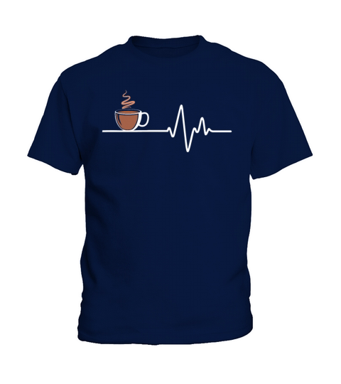Coffee Heartbeat Lifeline Line of Life Kids T-Shirt