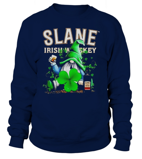 Gnome and Slane Irish Whiskey shamrock St Patrick’s Day shirt Women's Sweatshirt