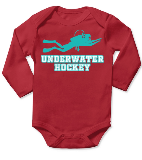 Underwater Hockey Athlete Funny Vintage Workout Sp Long Sleeve Baby One-Piece
