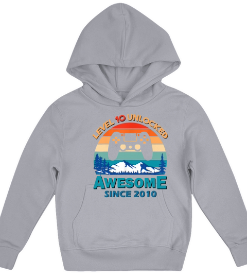 Birthday 10 Years Old Awesome Since 2010 T Shirt Kids Hoodie