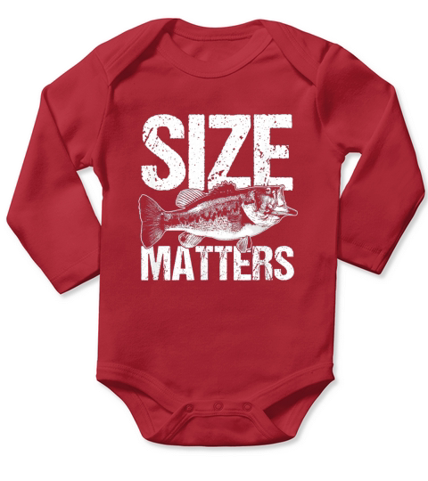 Size Fish Matters Long Sleeve Baby One-Piece