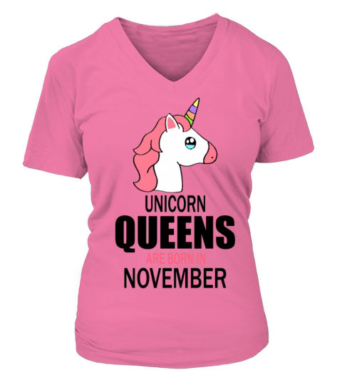 unicorn queens are born in november Women's V-Neck T-shirt