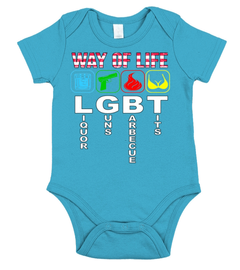 American Way of Life LGBT Parody Short Sleeve Baby One-Piece