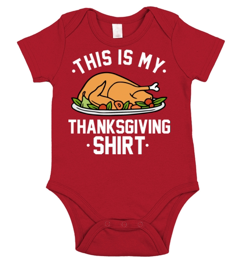 This is My Thanksgiving Shirt Short Sleeve Baby One-Piece