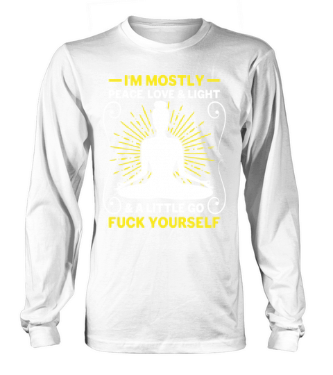 Yoga - Iam Mostly - Peace, Love and Light Women's Long Sleeve