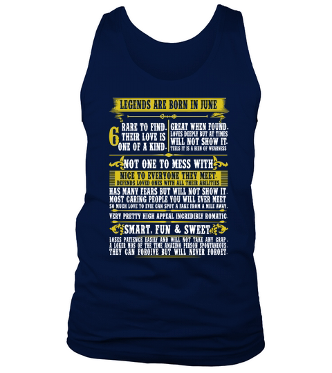 Legends Are Born In June Tank Top Unisex