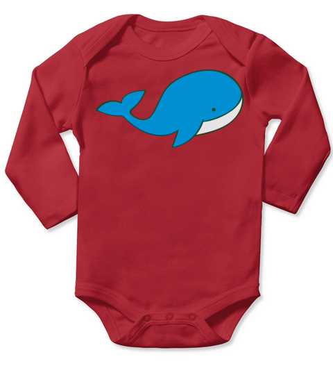 whale Long Sleeve Baby One-Piece