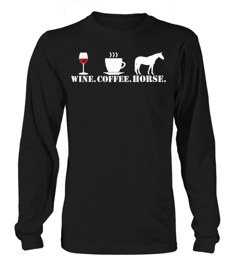 Red Wine Coffee Horse Women's Long Sleeve