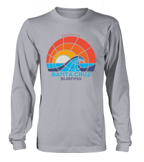 Santa Cruz - California - Surfing Beach Men's Long Sleeve