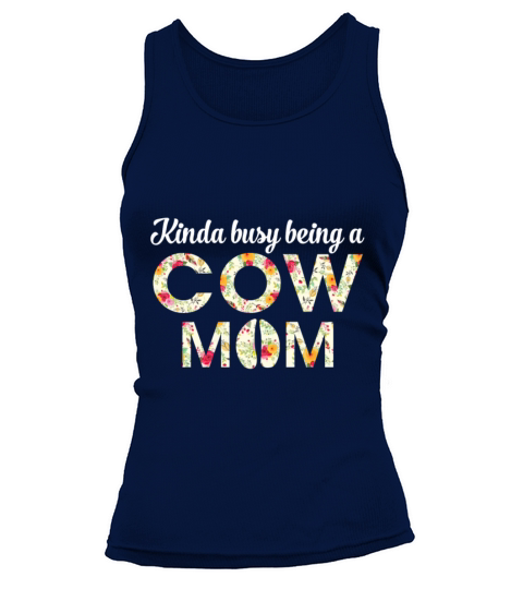 Kinda busy being a cow mom cute cattle t-shirt Women's Tank Top