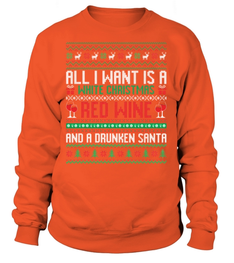 All I Want Is A White Christmas Red Wine Women's Sweatshirt
