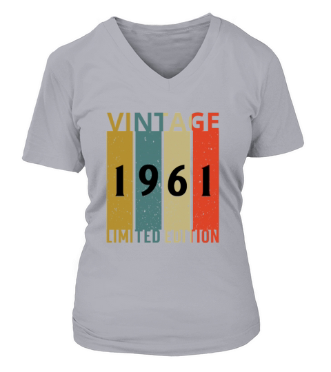 Vintage 1961 Limited Edition 60 Years Birthday Gif Women's V-Neck T-shirt