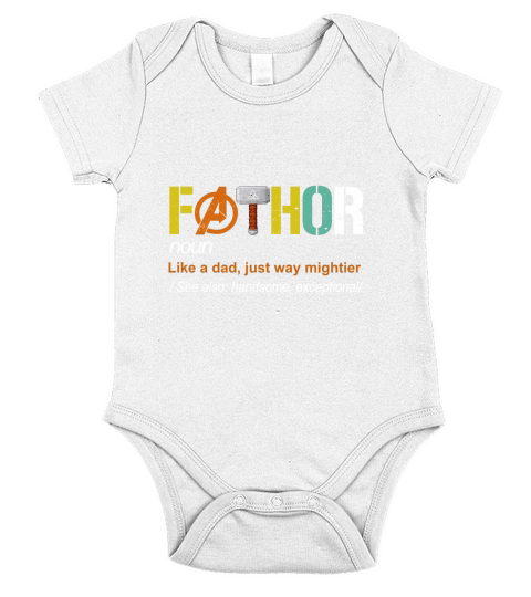 Fathor like a dad just way mightier father day shirt Short Sleeve Baby One-Piece