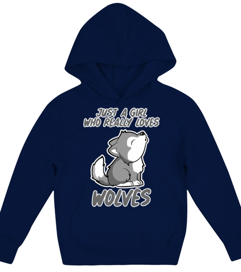 Baby Wolf Just a girl who loves wolves Women Kids Kids Hoodie