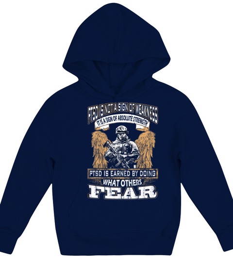 PTSD - Earned by doing what others fear Kids Hoodie