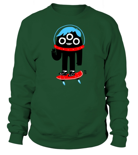 Best Nice Alien Skateboard Cartoon Men's Sweatshirt