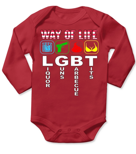 American Way of Life LGBT Parody Long Sleeve Baby One-Piece