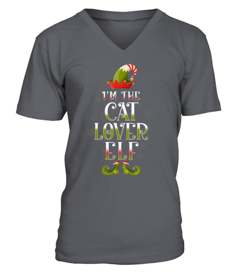 Cat Lover Elf Christmas Men's V-Neck T-shirt