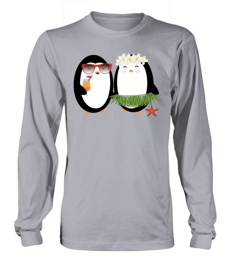 Hawaiian Hula Penguin - Luau Women's Long Sleeve