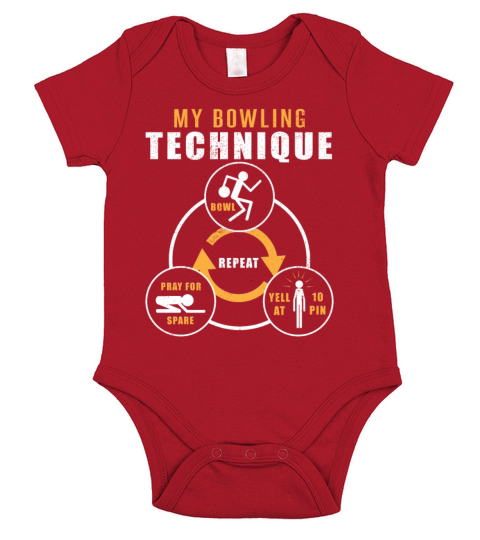 My Bowling Technique Tshirt - Bowler Funny Gifts Short Sleeve Baby One-Piece